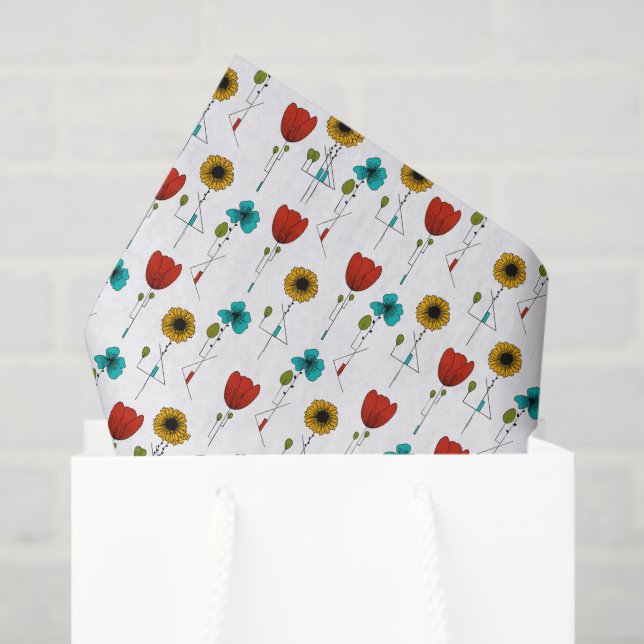 Contemporary Art Noveau Floral Pattern Tissue Paper (Gift Bag)