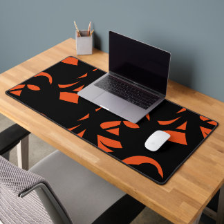 Contemporary Art Orange / Black Desk Mat