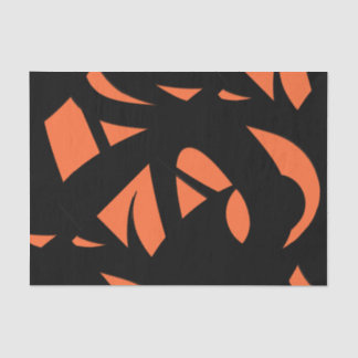 Contemporary Art Orange / Black Tissue Paper