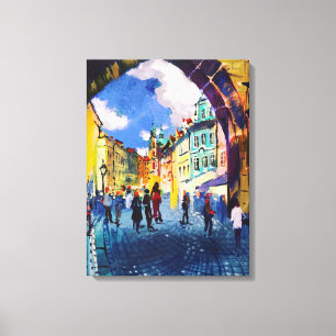 Contemporary art , painting , Prague Canvas Print