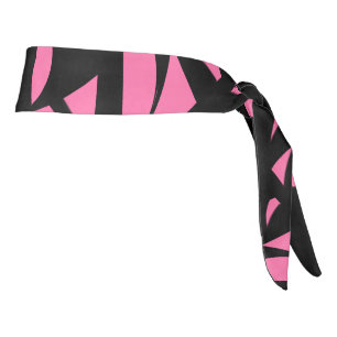 Contemporary Art Pink / Black Tie Headband
