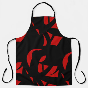 Contemporary Art Red / Black Apron