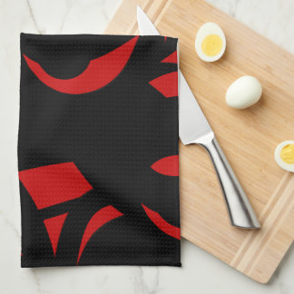 Contemporary Art Red / Black Kitchen Towel