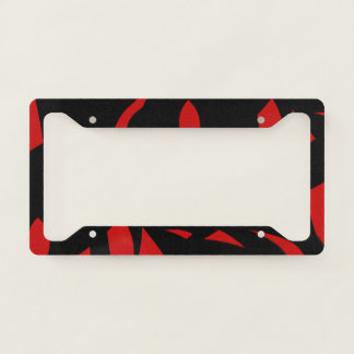 Contemporary Art Red / Black License Plate Frame