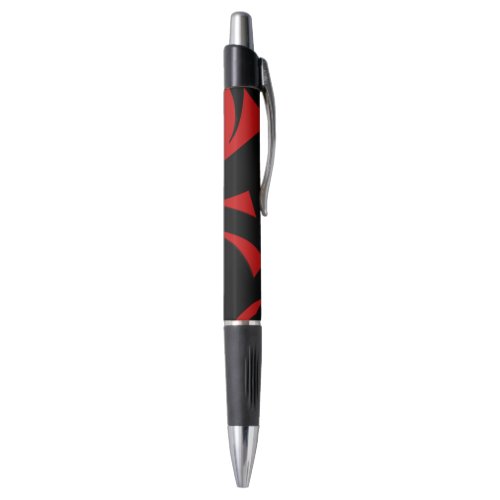 Contemporary Art Red  Black Pen