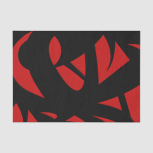 Contemporary Art Red / Black Tissue Paper