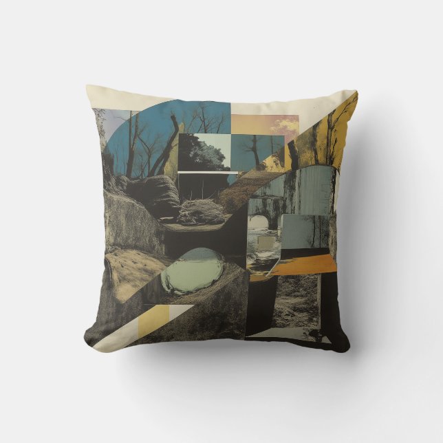 contemporary art throw pillow (Front)