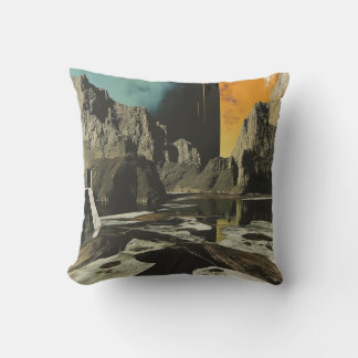 contemporary art throw pillow