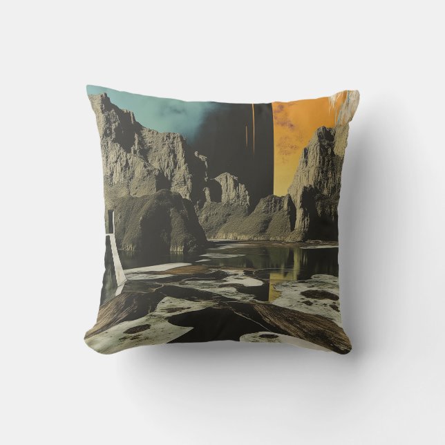contemporary art throw pillow (Front)