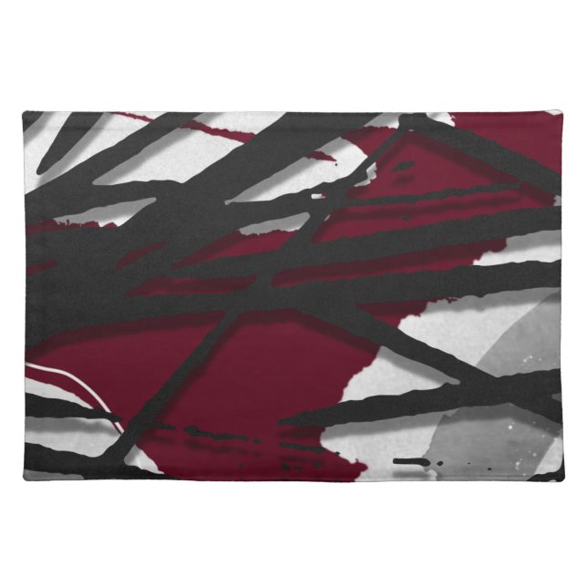 Contemporary Artistic Abstract Cloth Placemat (Front)