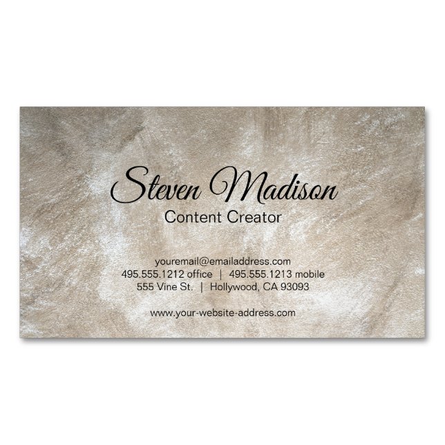 Contemporary | Artistic | Classic Business Card Magnet (Front)