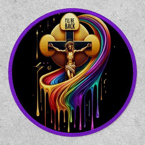 Contemporary Artistic Design of Crucified Figure Patch