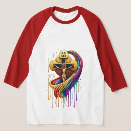 Contemporary Artistic Design of Crucified Figure T_Shirt