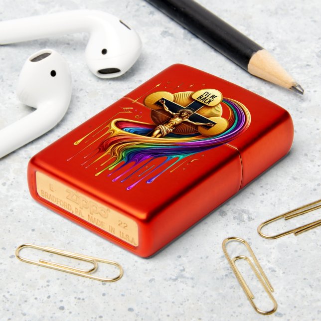 Contemporary Artistic Design of Crucified Figure Zippo Lighter (On Table 2)