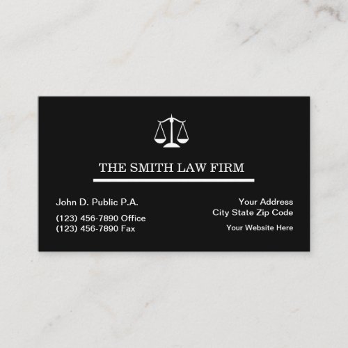 Contemporary Attorney Business Cards