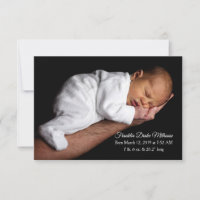Contemporary Baby Birth Announcement Photo Card