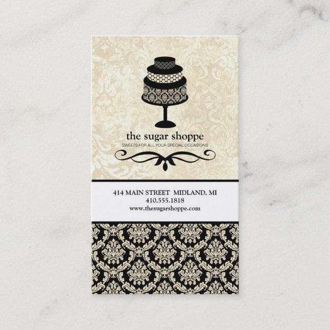 Contemporary Bakery Business Cards (Front)