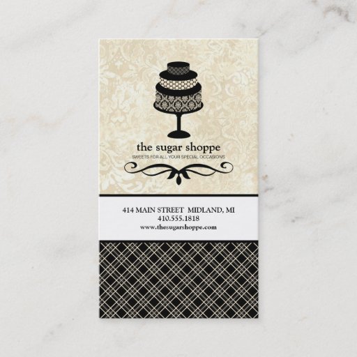 Customizable Contemporary Bakery Business Cards