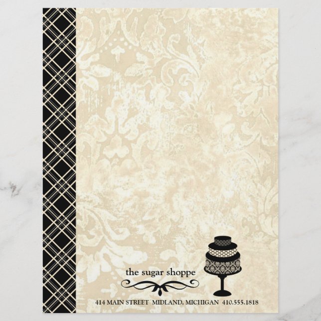 Contemporary Bakery Company Letterhead Template (Front)