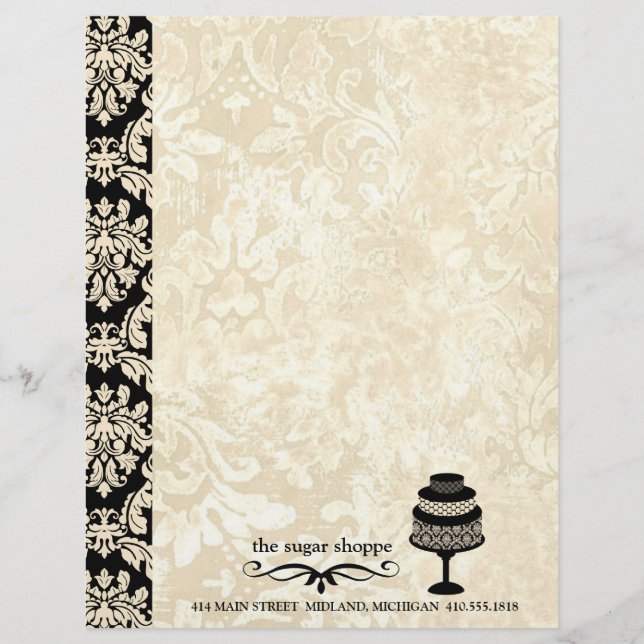 Contemporary Bakery Company Letterhead Template (Front)