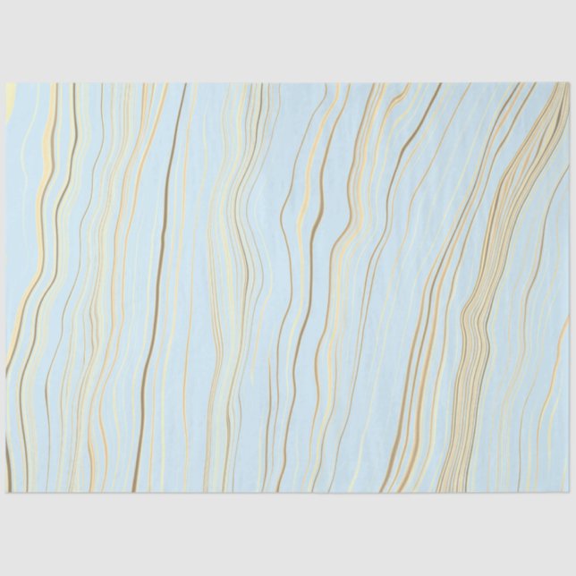 Contemporary Beachy Blue with Linen Decoupage Tissue Paper (Front)