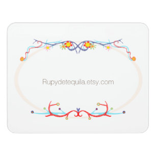 Contemporary bedroom door sign