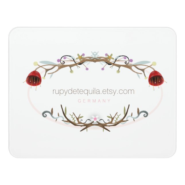 Contemporary bedroom door sign (Contemporary Front)