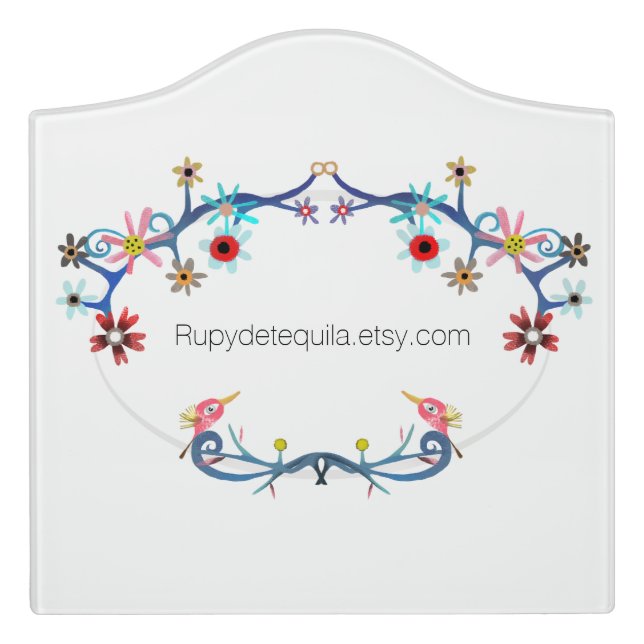 contemporary bedroom door sign (Large Crest Front)