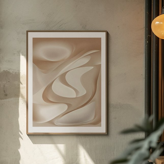 Contemporary Beige Abstract Art Poster (Creator Uploaded)