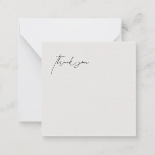 Contemporary Beige Wedding Blank Thank You Note Card