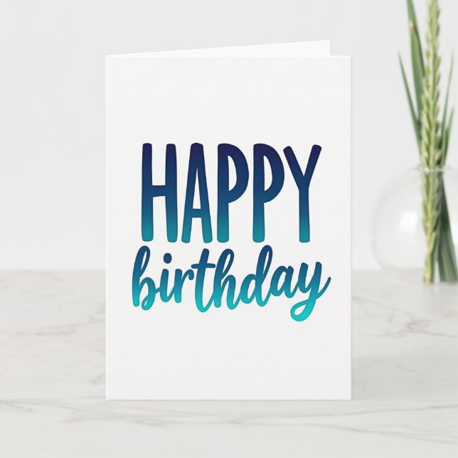 Contemporary Birthday Card (Front)