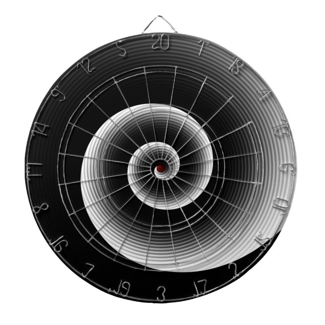 contemporary black and white dart board (Front)