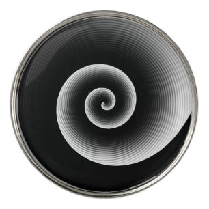 Contemporary Black and White Stylish Pattern Golf Ball Marker