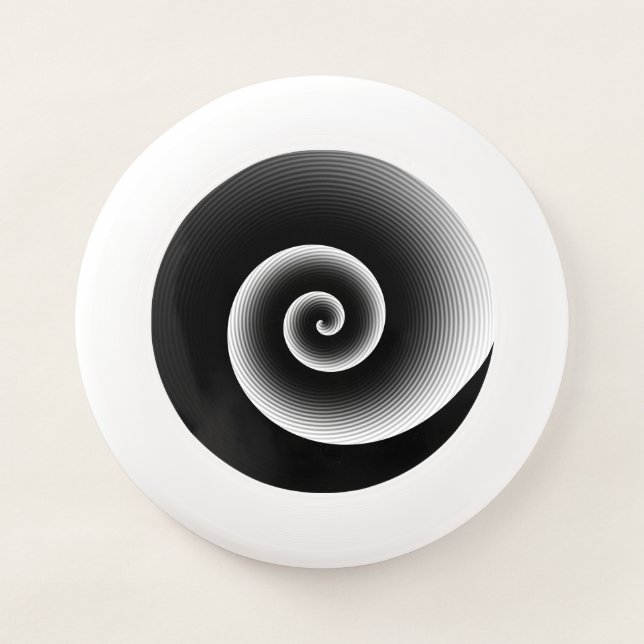 Contemporary Black and White Stylish Pattern Wham-O Frisbee (Front)