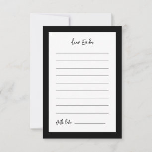 Contemporary black Time capsule 1st Birthday Note Card