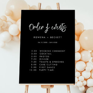 Contemporary black wedding Order of events Sign