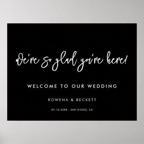 Contemporary black wedding So glad youre here Poster