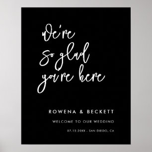 Contemporary black wedding So glad you're here Poster