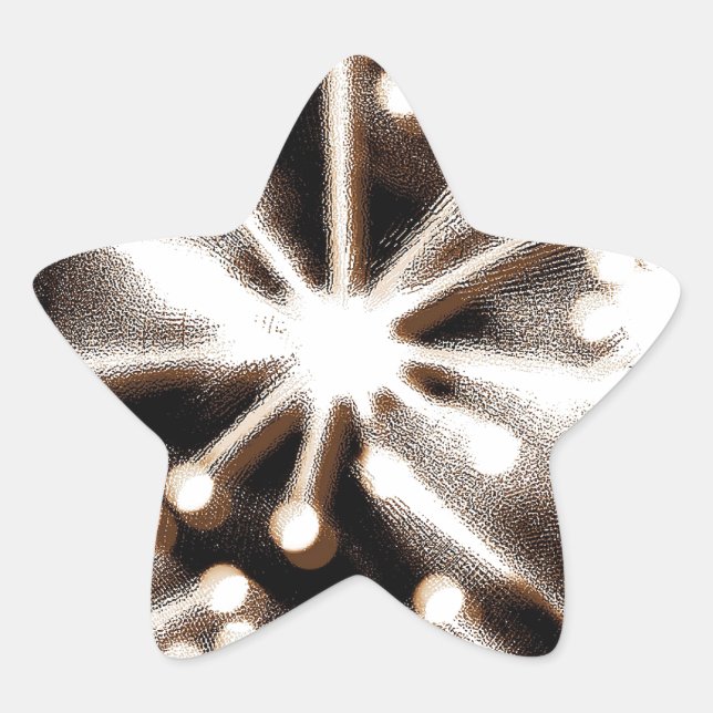 Contemporary Black & White Art Star Sticker (Front)