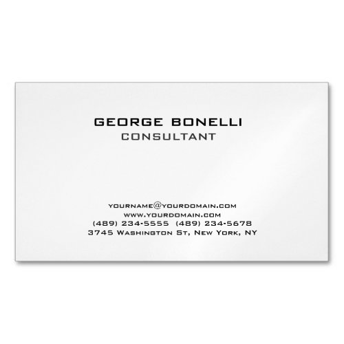 Contemporary Black  White Classical Business Card