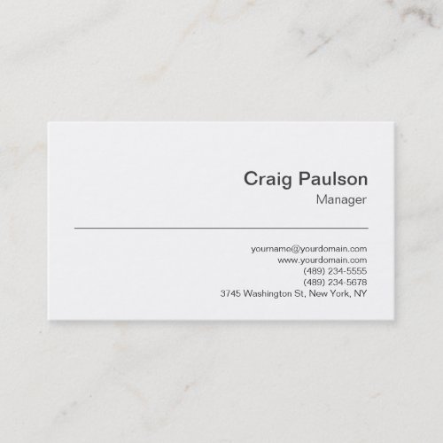 Contemporary Black White Trendy Business Card