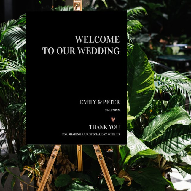  Contemporary Black White welcome To Our Wedding Poster (Creator Uploaded)