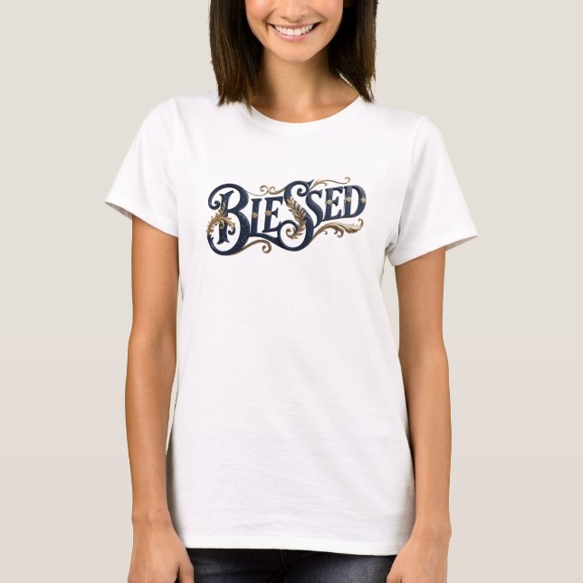 Contemporary BLESSED Art Composition T-Shirt (Front)