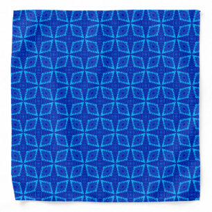 Contemporary blue pattern bandana