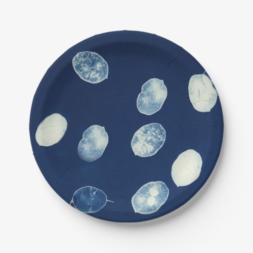 Contemporary Blue Photography Paper Plates