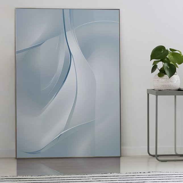 Contemporary Blue Tones Abstract Art Poster (Creator Uploaded)