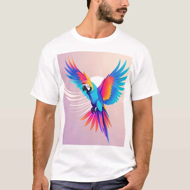 Contemporary & Bold - Vivid Velocity Parrot Shirt (Front)