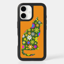 Contemporary Botanical Cat Otterbox Phone Case