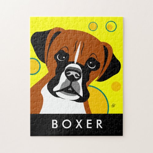 Contemporary Boxer Dog Jigsaw Puzzles