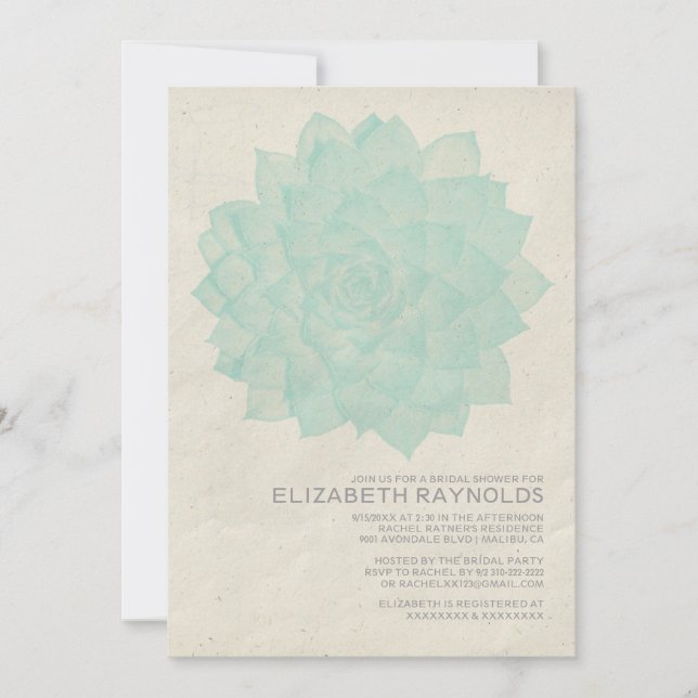 Contemporary Bridal Shower Invitations (Front)